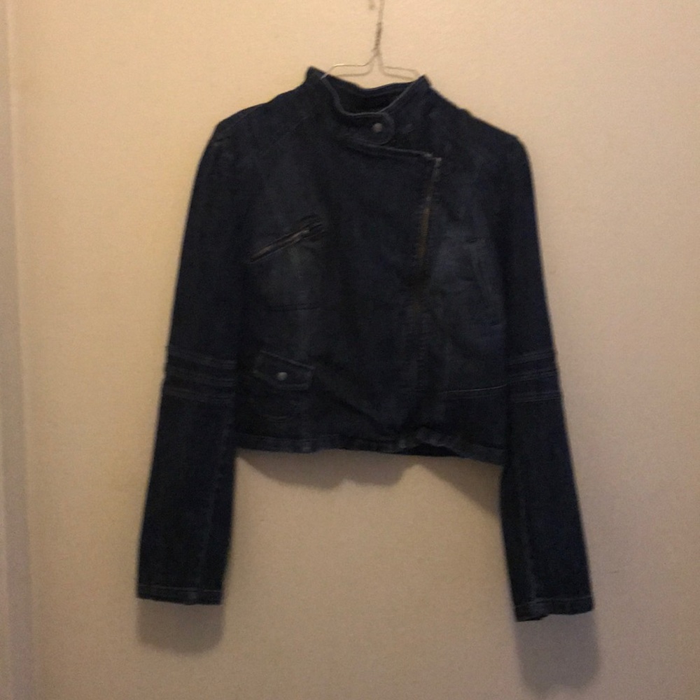 Blue jean half jacket